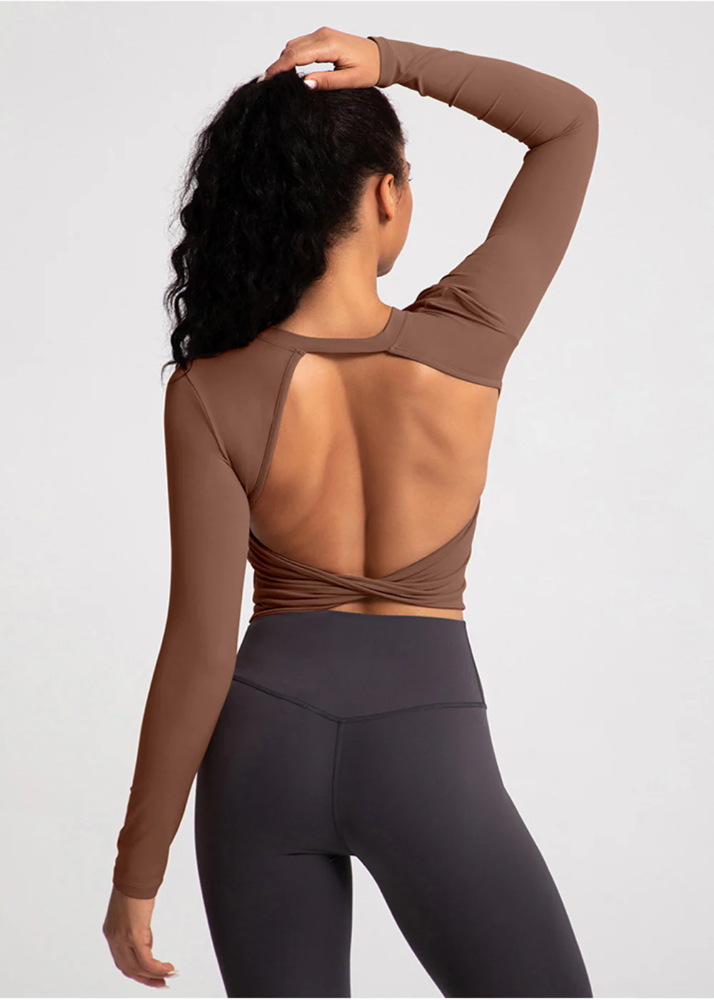 Tee-shirt Noeud - Manche Longue - Brassière Intégrée - Image 3
