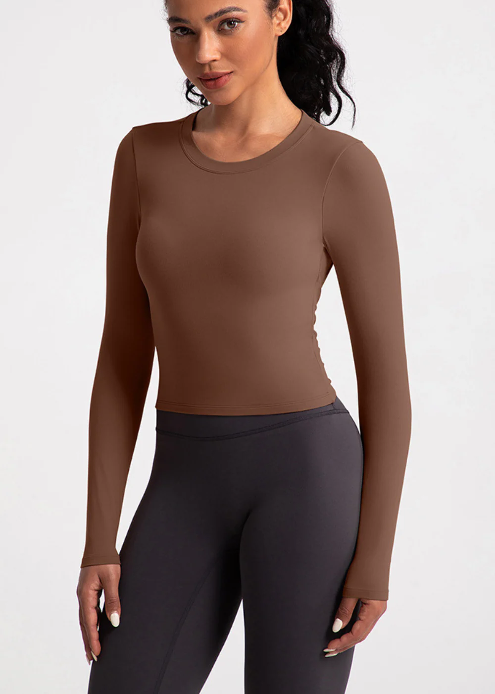 Tee-shirt Noeud - Manche Longue - Brassière Intégrée - Image 4