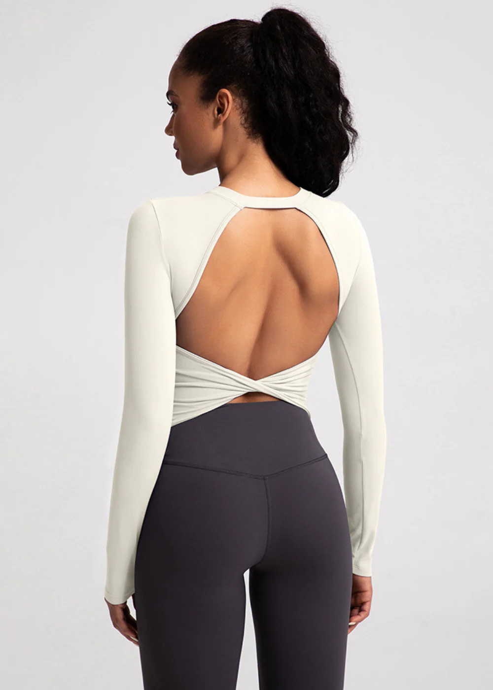 Tee-shirt Noeud - Manche Longue - Brassière Intégrée - Image 5